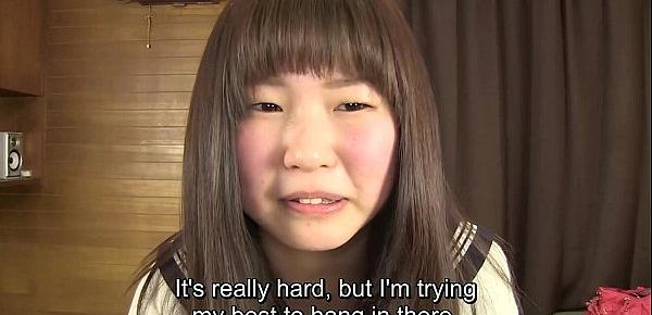  Subtitled Japanese schoolgirl pee desperation game in HD